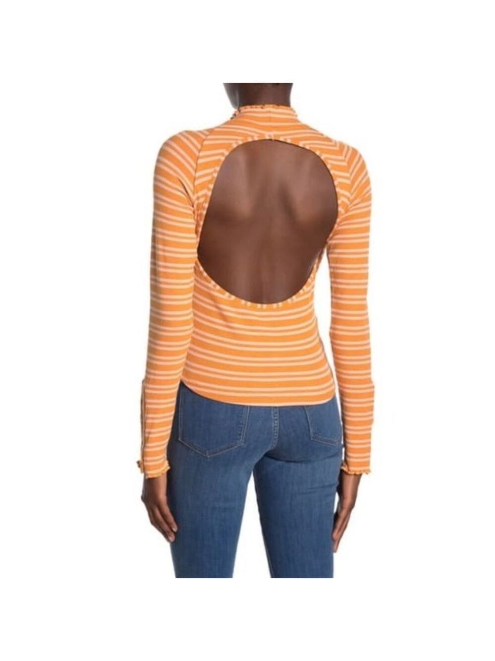 Free People Sunday Afternoon Striped Cutout Top